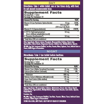 Natrol Stress & Anxiety Day and Night, 60 Tablets