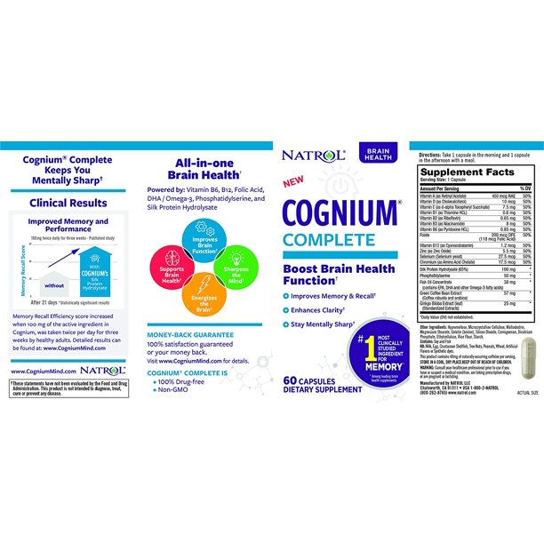Natrol Cognium Complete, 60 Capsules