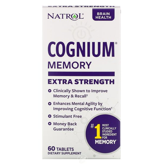 Natrol Cognium - Memory Extra Strength 60 Tablets - Pack of 2