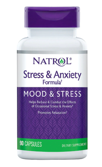 Natrol Stress & Anxiety Formula, Mood and Stress, 90 Capsules