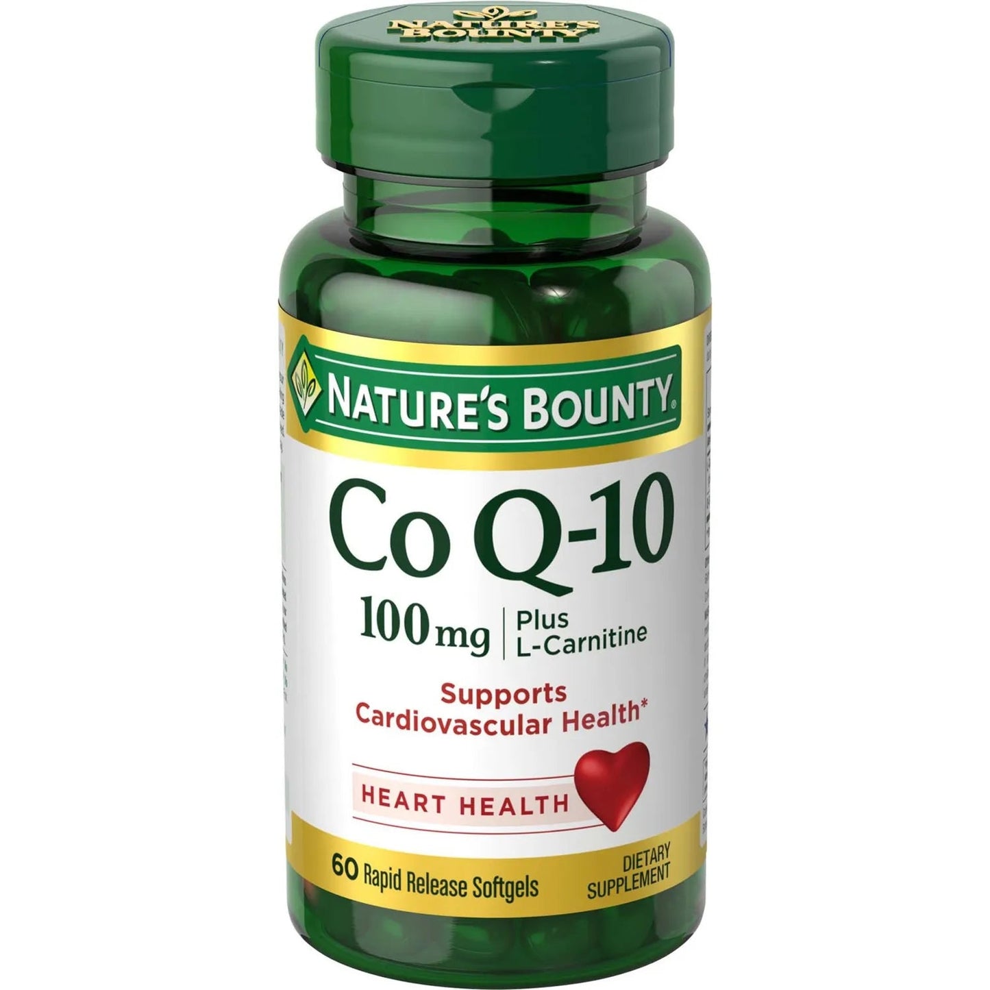 Nature's Bounty Co Q-10 100mg, 60 Softgels - Twin Pack