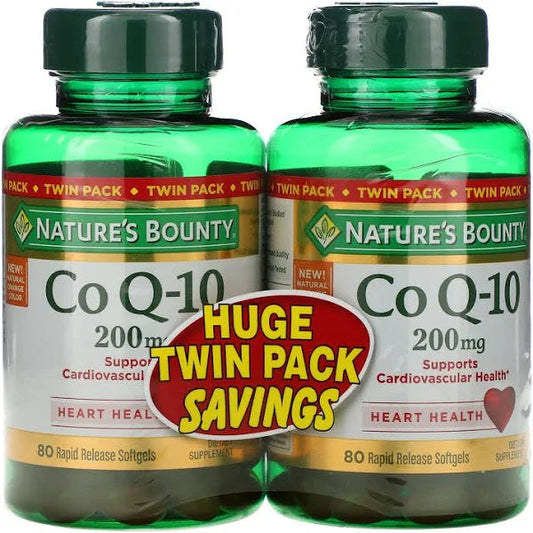 Nature's Bounty Co Q-10 200mg, 80 Softgels Twin Pack