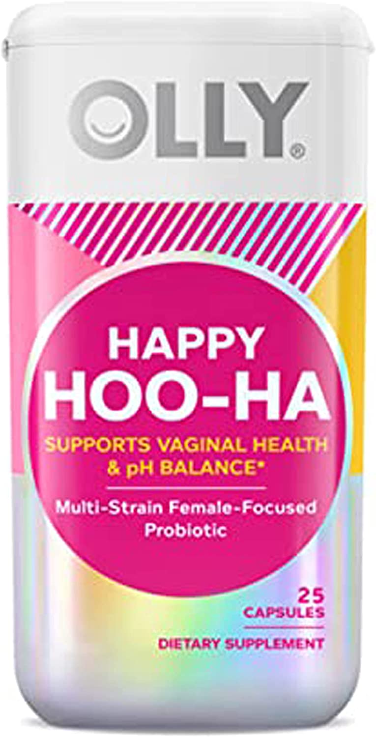 OLLY Happy Hoo-Ha - Supports Vaginal Health & Ph Balance, 25 Capsules