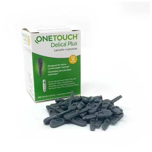 OneTouch Delica Plus Lancets for Diabetes Testing | Fine 30 Gauge Lancets For Blood Test | 100 Count