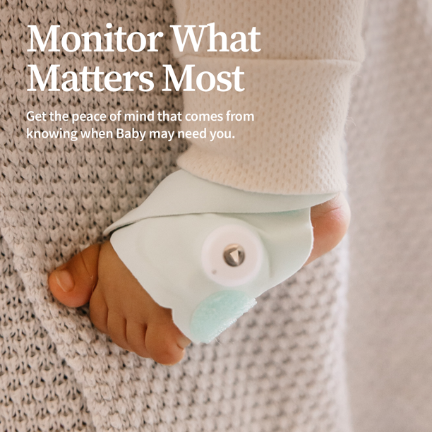 Owlet Dream Sock - Smart Portable Video Baby Monitor with Heart Rate and Average Oxygen O2 Sleep Quality Indicators - Mint Green