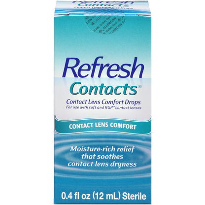 Refresh Contacts Contact Lens Drops, 0.4 Fluid Ounces (12 ml)