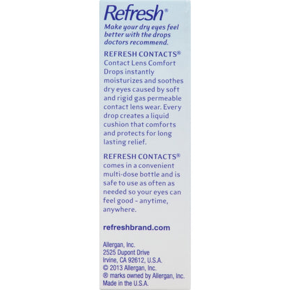 Refresh Contacts Contact Lens Comfort Drops, 0.4 oz