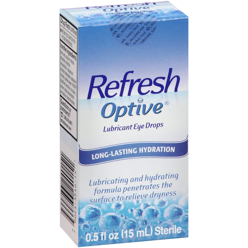 Refresh Optive Lubricant Eye Drops, 0.5 Fl Oz (15mL) Sterile