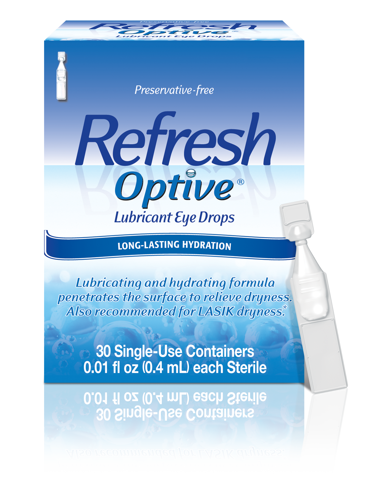 Refresh Optive Lubricant Eye Drops Single Use Containers 30 ea