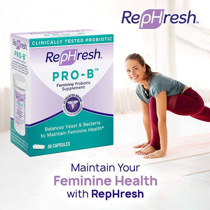 Rephresh Pro B Probiotic Feminine Supplement 30 Capsules -  2 Pack