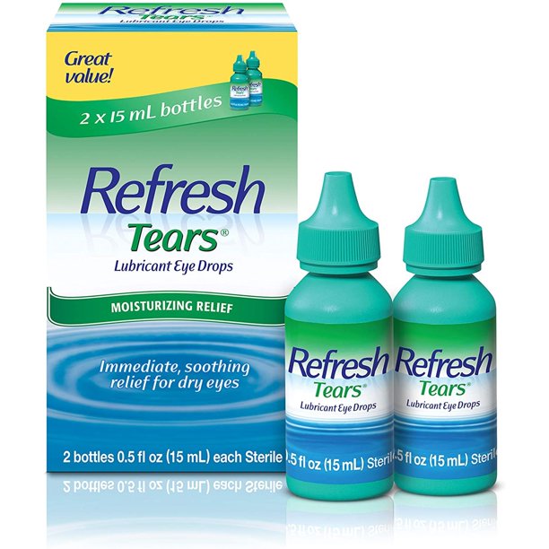 Refresh Tears Lubricant Eye Drops 0.5 % 15 Ml, 2 Ea