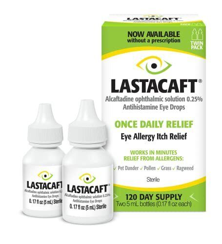 Lastacaft Eye Allergy Itch Relief, 2 x 5ml bottle - 120 Day Supply