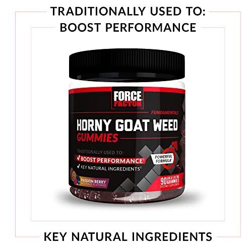 Force Factor Horny Goat Weed, Passion Berry, 90 Gummies