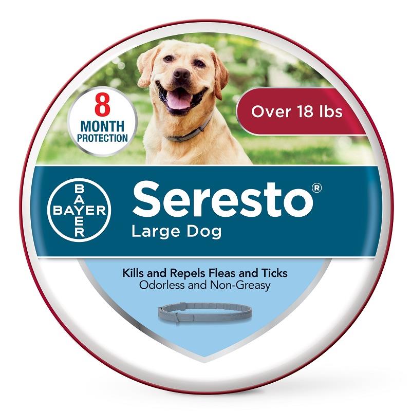 Bayer Seresto Anti-Flea & Tick  Collar for Large Dogs 18+ Lbs, 27.5 in Adjustable Collar