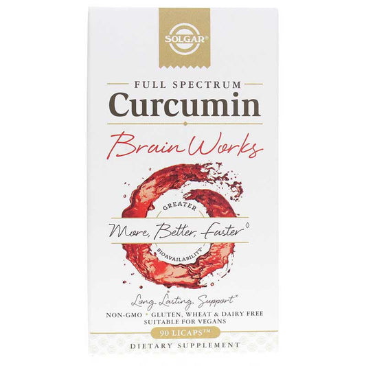 Solgar Full Spectrum Curcumin Brain Works, 90 Licaps