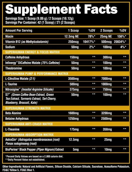 Alpha Lion - Super Human Pre Workout - Unicorn Juice - 21 Servings