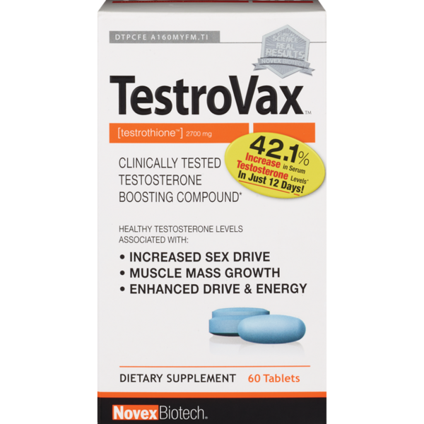 TestroVax Testosterone Booster, 60 Tablets