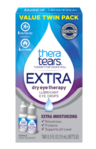 Thera Tears Extra Dry Eye Therapy Lubricant Eye Drops, Twin Pack, 0.5 Oz