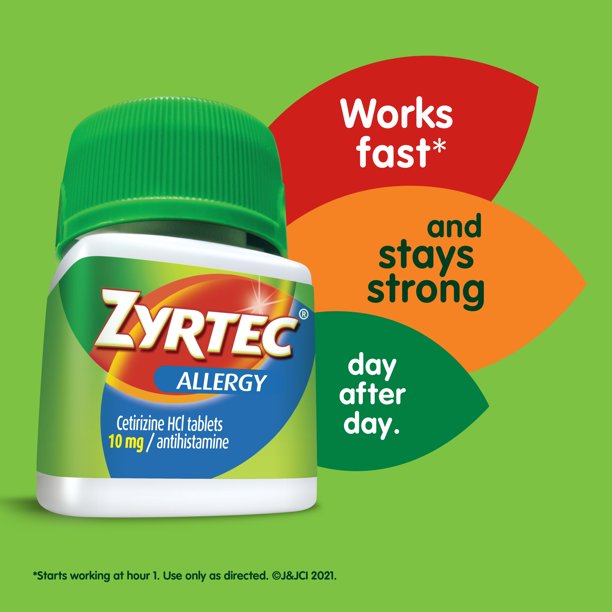 Zyrtec Allergy Relief Tablets, 30+10 Ct